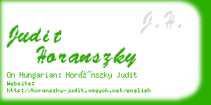 judit horanszky business card